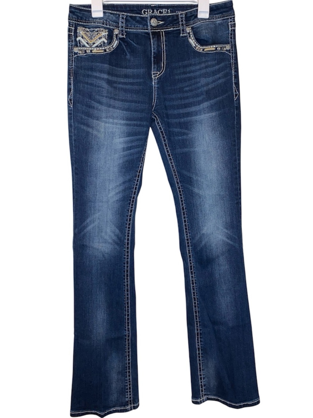 GRACE Embroidered Easy Fit Women’s Boot Cut Jeans